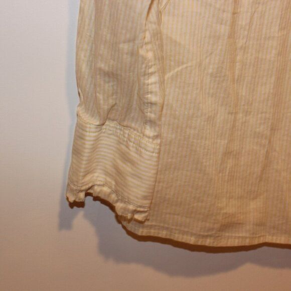 Marc Jacobs white & Yellow Stripes Button Down Shirts Women's Size 4 - Picture 7 of 13